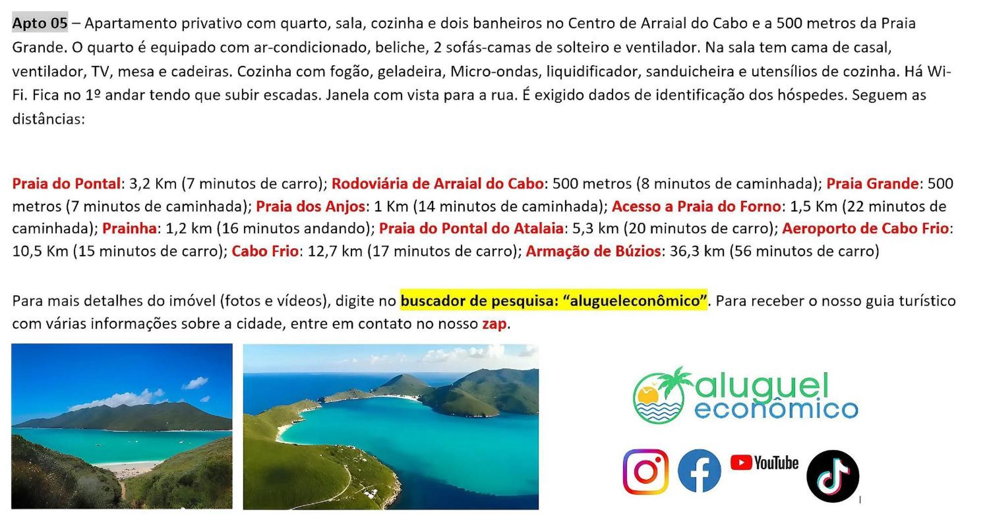 Arraial Do Cabo - Brisas Do Farol - Aluguel Economico Apartment Luaran gambar