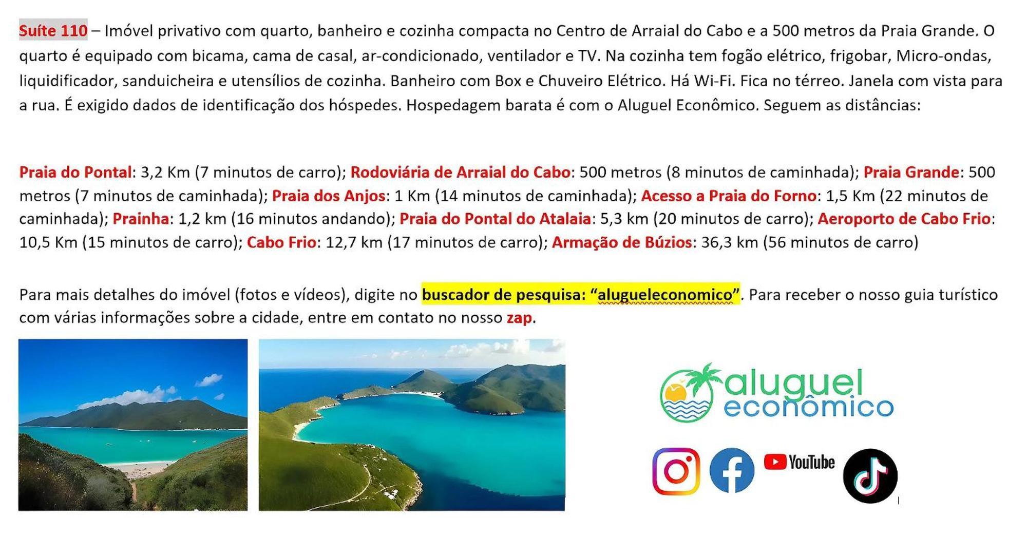 Arraial Do Cabo - Brisas Do Farol - Aluguel Economico Apartment Luaran gambar