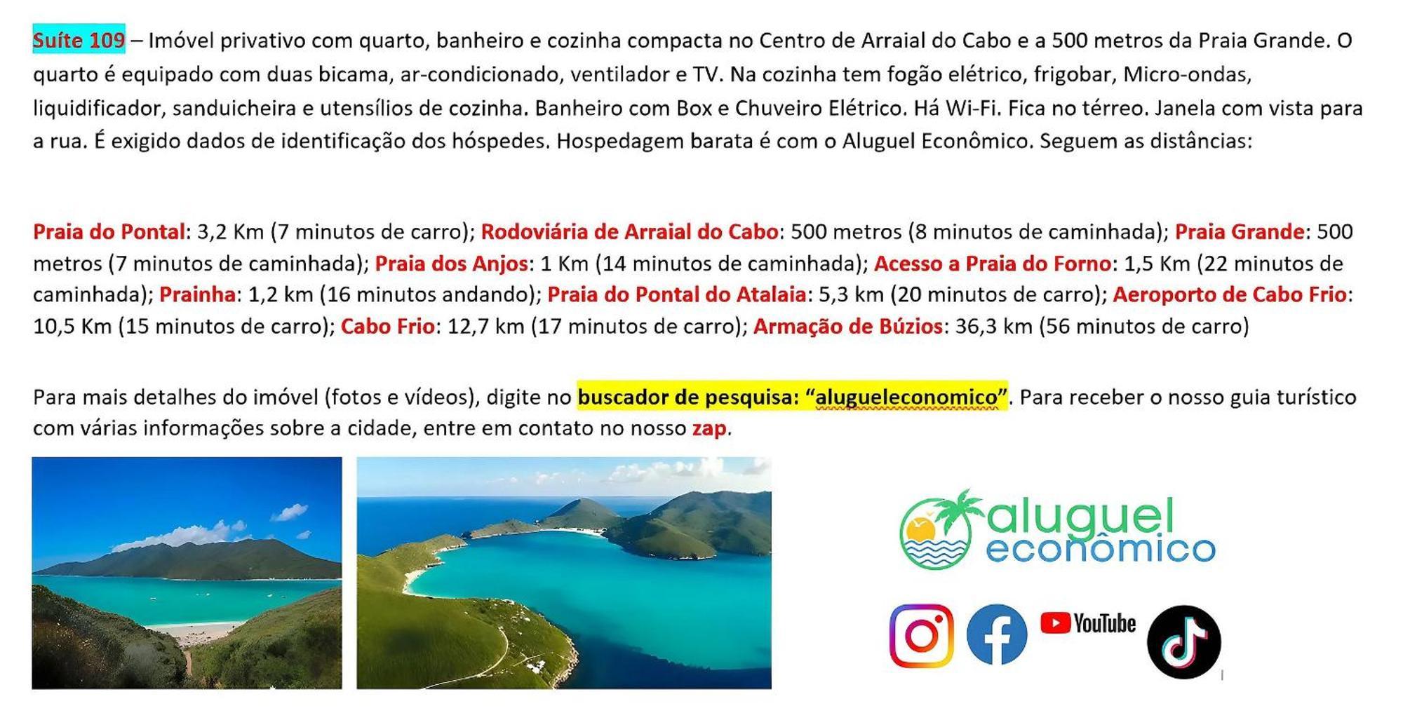 Arraial Do Cabo - Brisas Do Farol - Aluguel Economico Apartment Luaran gambar