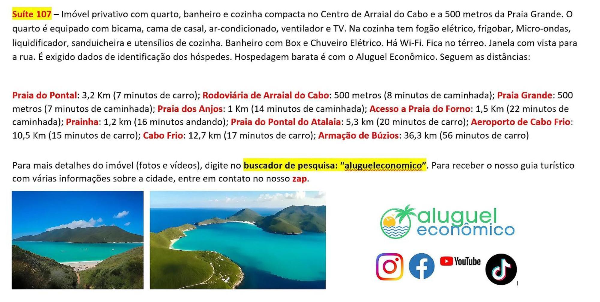 Arraial Do Cabo - Brisas Do Farol - Aluguel Economico Apartment Luaran gambar