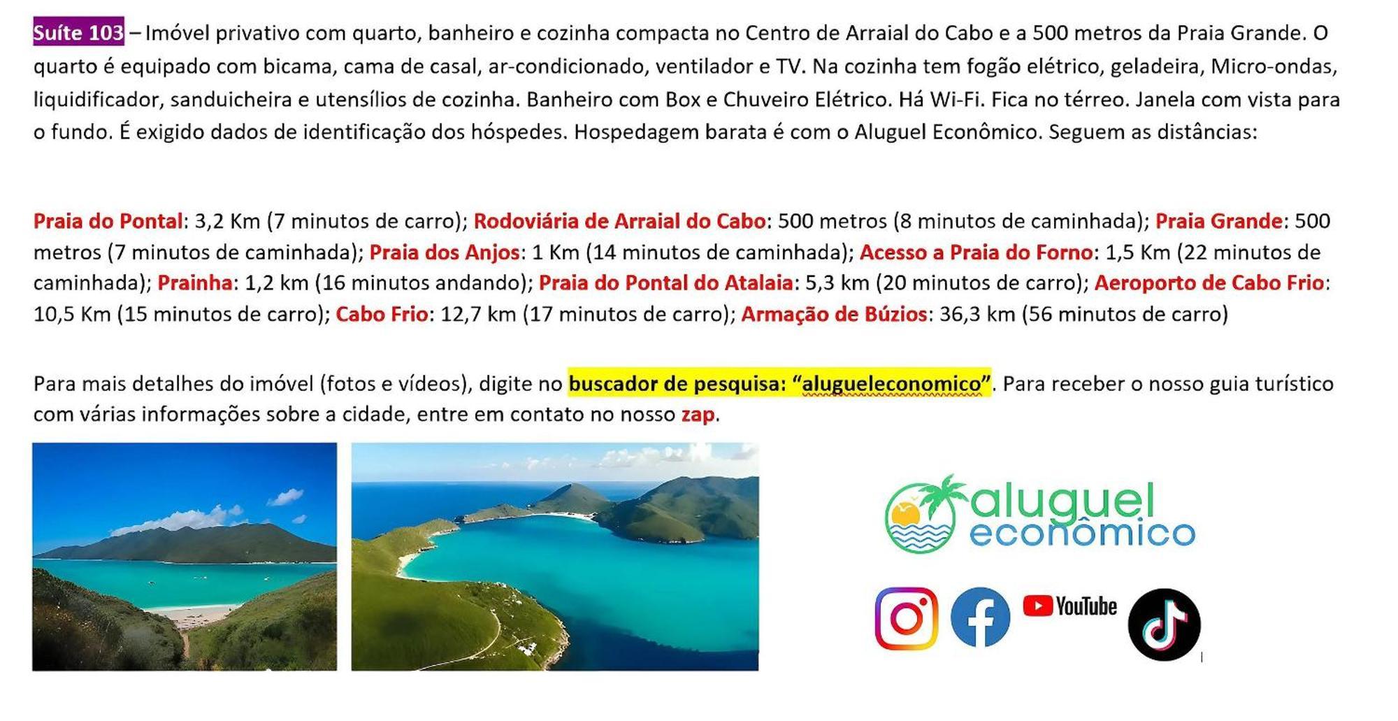 Arraial Do Cabo - Brisas Do Farol - Aluguel Economico Apartment Luaran gambar