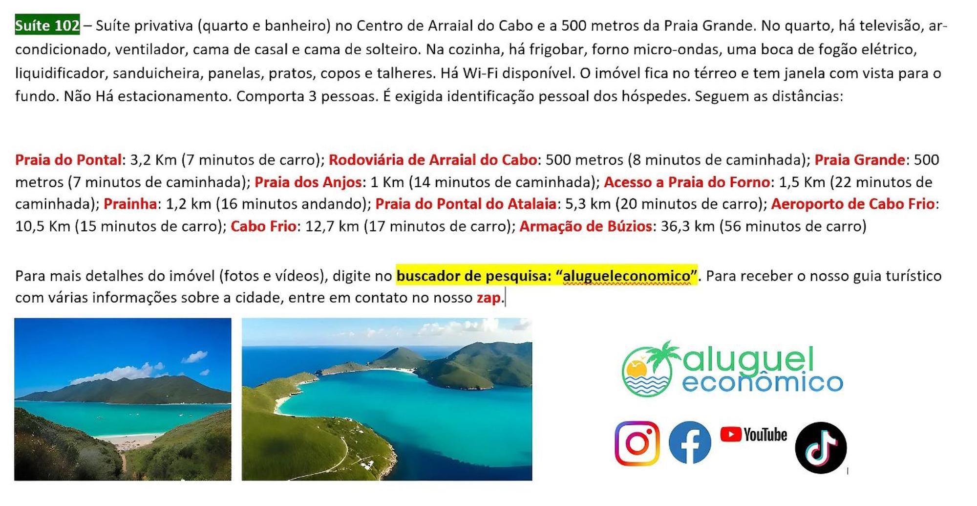 Arraial Do Cabo - Brisas Do Farol - Aluguel Economico Apartment Luaran gambar