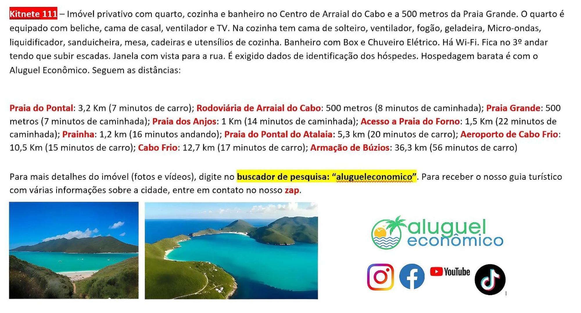 Arraial Do Cabo - Brisas Do Farol - Aluguel Economico Apartment Luaran gambar