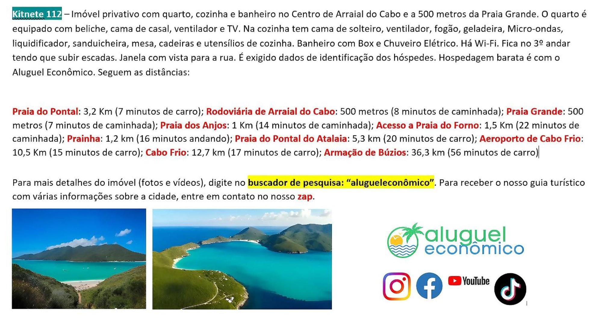 Arraial Do Cabo - Brisas Do Farol - Aluguel Economico Apartment Luaran gambar