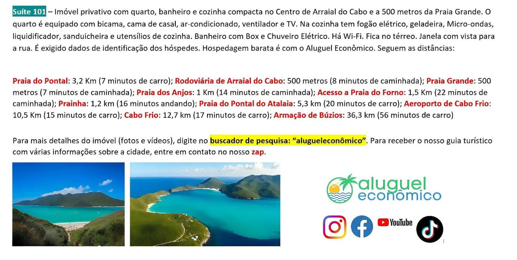 Arraial Do Cabo - Brisas Do Farol - Aluguel Economico Apartment Luaran gambar